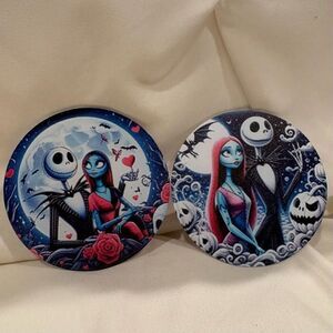 Nightmare Before Christmas Car Coasters Non-slip Cup Pads for Car Cup Holder NWT